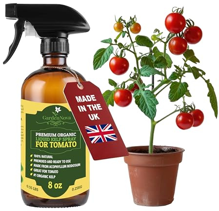 GARDENNOVA Professional Organic Liquid Kelp Spray for Tomato Plants - 8 oz - Ready-to-Use Fully Organic Seaweed & Kelp Fertilizer Mist
