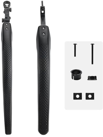 MonoSora Vorne und Hinten Fahrrad Schutzbleche Set, PP Kunststoff Schutzblech für 26-29 Zoll 700C Rennräder, Schwarz