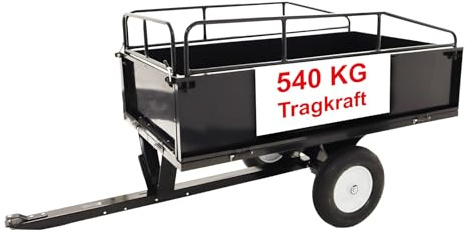 Bituxx Anhänger Kippanhänger Gartenanhänger für Rasentraktor Zubehör Quad ATV Aufsitzmäher Large 204x80x92cm bis 540kg Kippbar