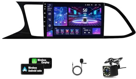 2 DIN Pantalla Radio para Seat Leon MK3 2012-2018 9 Inches Android 15 Coche Pantalla Steering Wheel Controls para, 4 Core 2G+32G