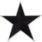 Black Star Embroidered Iron/Sew On Patch T Shirt Dress Skirt Jeans Coat Badge