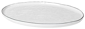 Broste Copenhagen 14533194 SALT Servierplatte, Porzellan, Weiß