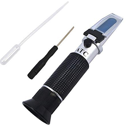 OriGlam Schwarzer Brix 0-32% Refraktometer Bier Zucker Wein