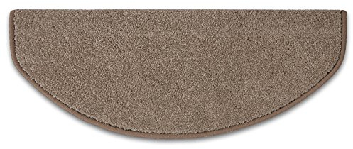 Floordirekt Stufenmatte Dynasty Velours In 3 Farben (Stufenmatte halbrund 15 Stück (Hellbraun)
