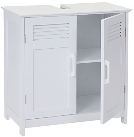 Mendler Waschbeckenunterschrank HWC-A85, Badschrank 60x60x30cm - weiß