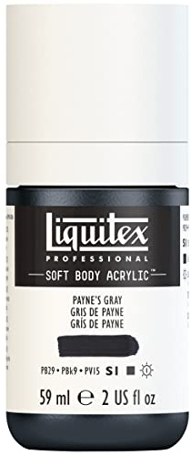 Liquitex Professional Soft Body Acrylic 2-oz Bottle, Payne's Gray, 59 ml (Pack of 1)
