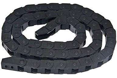 1m Bridge Type Black Plastic Drag Chain Cable Carrier for CNC Router Mill (10mm x 10mm)