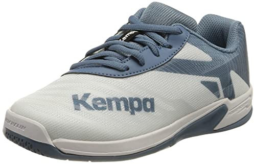 Kempa Wing 2.0 Junior Sneaker, weiß/Steel blau, 31 EU Schmal