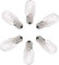 XIHOME Value Pack of 6 Bulbs Original Replacement Long Lasting 14 Watt Dimmable SES E14 Small Edison Screw Cap Socket Incandescent Candelabra Himalayan Lava Rock Salt Night Light Pygmy Lamp Bulb