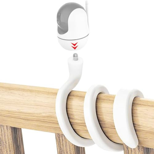 auvstar Universal Baby Monitor Halterung - ohne Bohren,Baby Kamera Halter,Krippe Kamera Ständer mit 1/4 Schraube Twist Kompatibel mit Arlo, Motorola, Hello Baby und den Meisten Monitorkameras (Weiß)