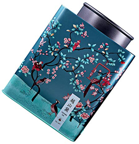 BESTonZON Teedose Kaffeedose Retro Weißblech Vorratsdosen mit Geschenktasche Blau Metall Kekse Tee Süßigkeiten Snack Gewürz Gebäck Getreide Kräuter Trockenfutter Aufbewahrung Geschenkverpackung