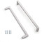 ANSIEDIO 2 Piece Stainless Steel Kitchen Cabinet Door Handles Cupboard Drawer Bedroom Furniture Handle Pull Distance 288 mm Silver with Screws