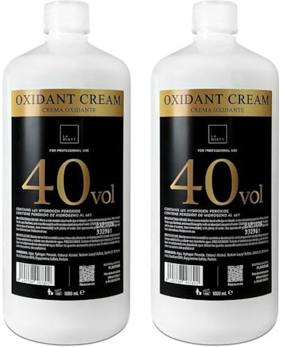 LA MISTT Crema Oxigenada 40 Vol (12%) para Tintes 2 Botellas de 1 Litro | Decolorante Pelo Profesional