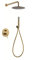 Set doccia monocomando in oro spazzolato, serie Line Imex GPD038/OC