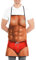 Asgens Lustige Schürzen für Männer, Frauen, Grillküche, Koch, Kochschürzen, Weihnachten, Geburtstag, Geschenk für Ehemann, Ehefrau, Vater, Mutter und Freunde, Rot - Muscleman, Medium