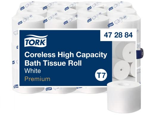 Tork Coreless High-Capacity Toilet Paper Roll White T7, Premium, 2-ply, 36 x 750 Sheets, 472884