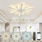 LJX Lampadario con Ventilatore da Soffitto con Telecomando DC Plafoniera con Ventilatore Led Soffitto Silenzioso Dimmerabile Estate e Inverno Cucina Camera da Letto, Bianco