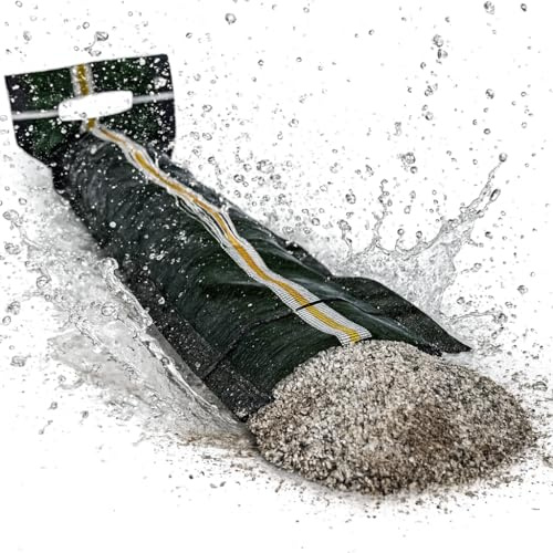 3 Stück Hochwasser Sandsäcke gefüllt, GEFÜLLTE Silosandsäcke | Griff, Zugband und Tragegriffen, Sandsäcke gefüllt, UV-beständiges hochwertiges Monofilgewebe (gefüllt mit Sand)