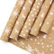 HBell 5 rotoli di carta da regalo natalizia, 44 cm x 3 m, marrone Kraft, fiocco di neve, alce e albero di Natale per Natale, feste, decorazioni natalizie