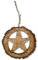 Mango-Holz Dekohänger Stern braun 23 x 21cm Fenster-Deko Walddeko Dekoration Baumscheibe Rinde