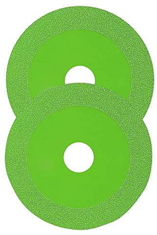 UBERMing Glass Cutting Disc 2 Pièces Disque de Coupe de Verre 125mm Disque à Tronçonner le Verre pour Meuleuse d'angle pour Porcelaine, Verre, Jade, Bouteilles de Vin (Ø 22,23 mm Vert)