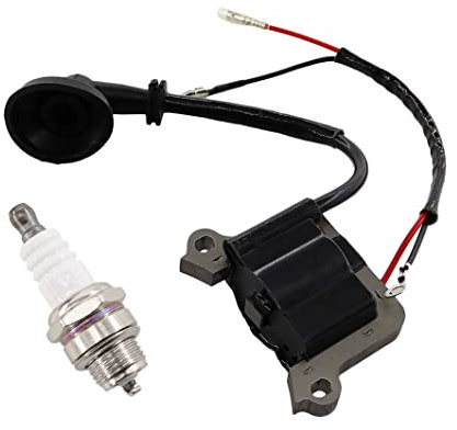 MCHNIC Bobina de encendido con bujía para desbrozadora de 2 tiempos, 52 cc, 3 CV, 4 en 1/5 en 1, multiherramientas cortasetos, desbrozadora