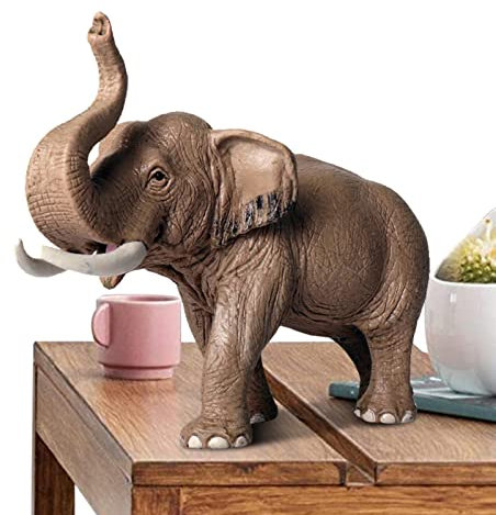 Anloximt Elefanten-Spielzeugfiguren,Realistische Elefantenfiguren Spielzeug - Solides Simulationsmodell des afrikanischen Elefanten für Kleinkinder, Jungen und Mädchen