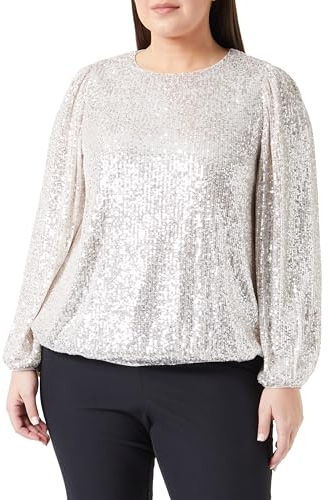 Comma Damen 2139363 Bluse, 80L1 Creme, 40