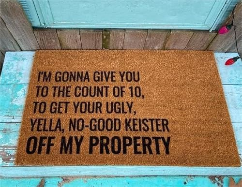 Ecosides Home Alone Doormat, Welcome Doormat, Front Doormat, Housewarming Gift, Funny Gifts, Funny Doormat