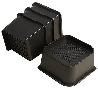 uyoyous 7,6 cm Betterhöhung, L-Form, Möbelerhöhungen, strapazierfähig, Möbelheber für Stuhl, Couch, Bett, Sofa, Tisch, 4 Stück, schwarz