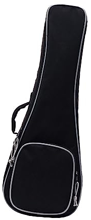 Surwin Borsa Ukulele Soprano Custodia Ukulele 21/23/26 Pollici con Imbottitura 10mm Cinghie Regolabile Maniglia per il Trasporto, Imbottitura Spessa e Custodia (21 Pollici,Nero)