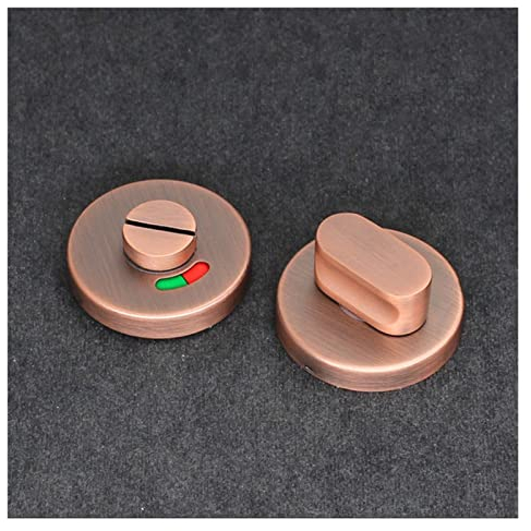 RWRAPS Edelstahl-Türschloss, WC, WC-Türgriff, Schloss, Badezimmer, Zugknopf, Metall, WC-Türschlösser, Daumendrehknopf (Farbe: A) (A)