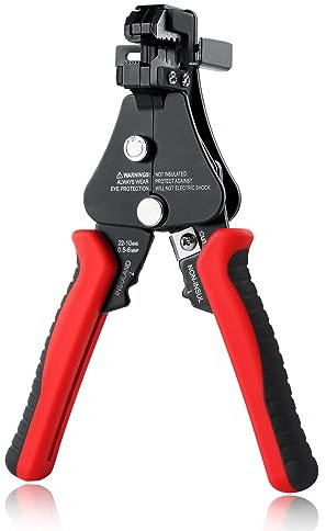 GOLD DEER Wire Stripper 3 in 1 Wire Stripping Cutting Crimping Tool 7-Inch Multifunctional Electrical Stripper Wire Stripping Tool Automatic Wire Stripper for 8-19AWG Solid with Lock Spring Loaded