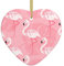 Weihnachtsschmuck Sommer Flamingo Palmenblätter Gedruckt Keramik Hängende Ornament mit Goldschnur Porzellan Weihnachtsbaum Ornament Dekorationen