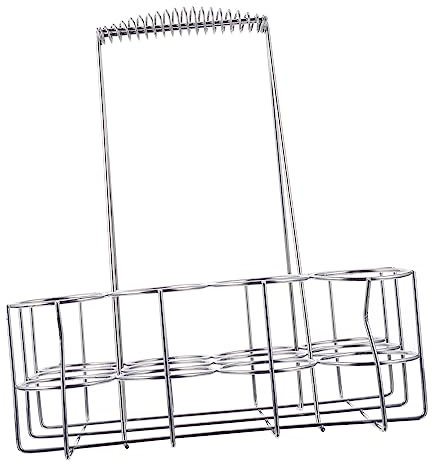 SKISUNO Alloy Beer Basket Beer Crate for 12 Bottles Sturdy Handle Alloy Material Beverage Holder for Party Use