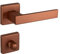 Gedotec Türgriff Zimmertür Drückergarnitur Aluminium | 1 Set Türklinke eckig Türdrücker-Garnitur Zimmertür | WC - Bad | PUSH 1317 | Antik Bronze Kupfer matt | Türbeschläge Vintage für Innentüren