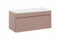 Muebles Slavic Mobile da bagno sospeso con cassetto spesso da appoggio, rosa, 100 cm, mobile da bagno