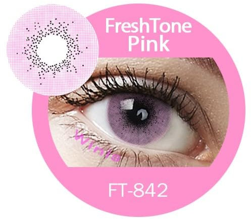 lentilles de couleur pink 2 tons naturelles annuelles souples valables 1 an sans correction neuves rose contact modèle supernaturals