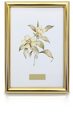 Andiker Roll over image to zoom in 6x4 Inch Photo Frame, Metal Picture Frame with Mount Tabletop Decor for Birthday Wedding and Festival(Gold)