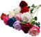 12 Pezzi Fiori Finti per Decorazioni Fiori Finti 51*7cm Realisticamente Morbido con Foglie e Stelo Regolabile,Fiori Artificiali per Matrimoni,Bouquet,Feste,Decorazioni per la Casa(Mescola i colori)