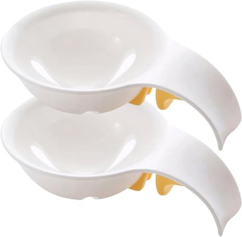 Egg Cutter, 2Pcs Egg Separator, Plastic Egg Yolk Separator Basketball Hoop Shape Egg White Separator with Handle, Egg Sieve Extractor Kitchen Gadget
