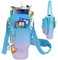 LEFOR·Z Bolsa de transporte para botella de agua con bolsillo para teléfono compatible con vaso Stanley/Meoky de 40 onzas con asa, bolsa para botella de agua con correa ajustable compatible con