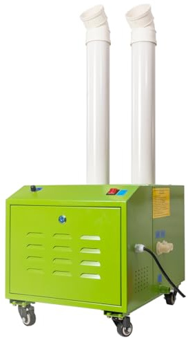 Ultrasonic Industrial Humidifier 7kg/h Stainless Steel Commercial Humidifier Sprayer Large Volume Automatic Mist Cooling Device for Plants Grow Room, Workshop, Warehouse, Agriculture, Mushroom