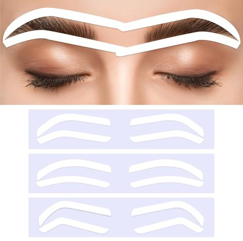 Yeomju 30 plantillas para cejas, plantillas para principiantes, cejas permanentes, colores de aerógrafo, portátiles, sello de pestañas, cejas artificiales, plantillas para cejas