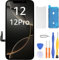 LL TRADER Display per iPhone 12/iPhone 12 Pro LCD 6.1 di ricambio FHD Touch Screen 3D Touch Digitizer telaio montaggio e riparazione kit 20251