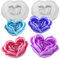 ElevateTech 2 moldes de flores 3D para velas de flores de peonía, moldes de jabón de silicona para decoración del hogar, molde de resina para fundición epoxi, arcilla polimérica, regalo de