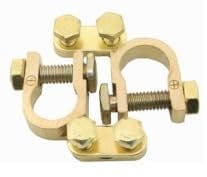 2 Pair Car Battery Terminal Connectors, 12V Battery Connector for Car Battery Terminals Copper Leisure Battery Terminals Connectors Clamps Set Positive Negative for Car Boat RV Vehicles Motorcycles