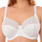 Liv Lingerie GEMM Underwired Bra Full Cup Coverage Satin & Lace Regular & Plus Size Strong Firm Hold Pretty & Elegant for Ladies Women (36DD, White)