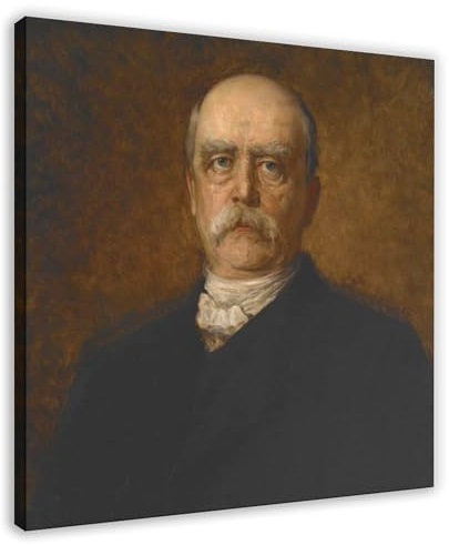 Franz S. Lenbach Portrait von Otto Eduard Leopold von Bismarck auf Leinwand, modernes Poster, Wandkunst, Dekordrucke, Gemälde, Wohnzimmer, Schlafzimmer, 60 x 60 cm
