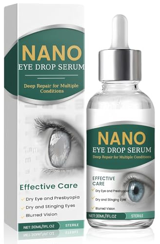 Nano Eye Drops Serum - Dry Eye Drops for Moisture & Comfort, Lubricating Solution for Itchy Peepers & Contact Lenses, Gentle & Preservative-Free Formula for Long-Lasting Comfort